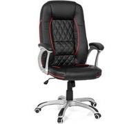 Fauteuil de direction RELAX AB100 simili cuir noir/rouge