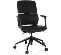 Fauteuil de direction / siège de bureau ATMOS DESIGNER cuir noir hjh OFFICE Noir G