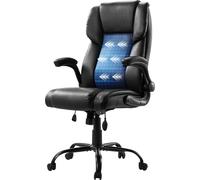 Fauteuil de direction VEVOR Chaise de bureau Chaise pivotante à haut dossier, soutien lombaire et accoudoirs rabattables avec inclinaison et hauteur pour le travail, les études, le divertissement