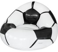 Fauteuil de foot gonflable "Coach" noir/blanc Noir