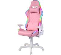 Fauteuil de gaming - DELTACO GAMING - GAM-080-W - Cuir synthétique - Réglable en hauteur - Accoudoirs réglables