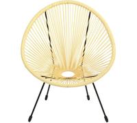 Fauteuil de jardin Acapulco jaune pastel Kare Design