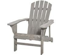Outsunny – Fauteuil de jardin Adirondack – 78×89×88 cm – Bois massif sapin – Gris effet vieilli