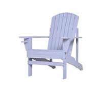Fauteuil de jardin Adirondack grand confort porte-gobelet intégré bois de sapin traité peint gris