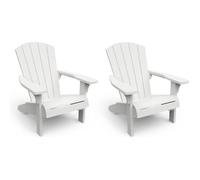 Fauteuil de jardin Adirondack - Lot de 2 - Blanc - KETER