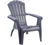 Fauteuil de jardin Adirondack - OZALIDE - anthracite - Plastique - Résine - Confortable et durable - Pliant