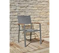 Fauteuil de jardin alu et - gris anthracite