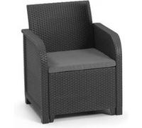 Fauteuil de jardin avec coussin en résine Allibert by KETER SanRemo graphite Gris G