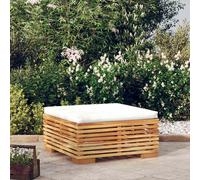 Fauteuil de Jardin avec Coussins Gris Foncé Bois de Teck Massif Siège vidaXL