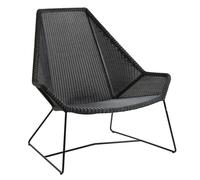 Fauteuil de jardin Breeze dossier haut powder-coated steel base