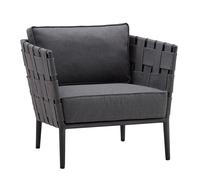Cane-line Fauteuil lounge Conic Gris. incl. coussins