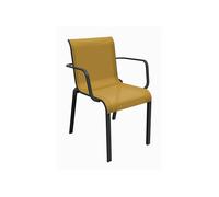 Fauteuil de jardin empilable aluminium et toile - Cauro