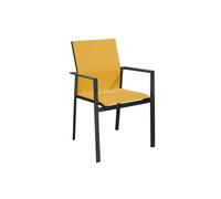 Fauteuil de jardin empilable aluminium et toile - Delia