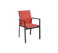 Fauteuil de jardin empilable aluminium et toile - Delia