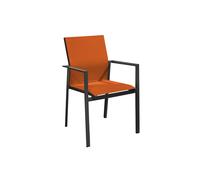 Fauteuil de jardin empilable aluminium et toile - Delia