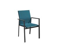 Fauteuil de jardin empilable aluminium et toile - Delia