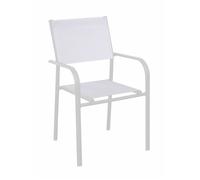 Fauteuil de jardin empilable aluminium et toile - Duca