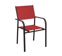 Fauteuil de jardin empilable aluminium et toile - Duca