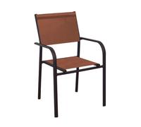 Fauteuil de jardin empilable aluminium et toile - Duca