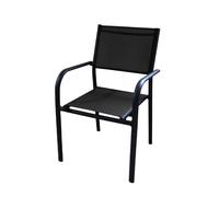 Fauteuil de jardin empilable aluminium et toile - Duca