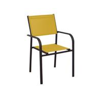 Fauteuil de jardin empilable aluminium et toile - Duca