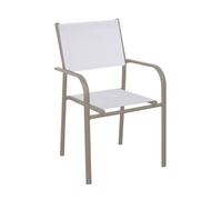 Fauteuil de jardin empilable aluminium et toile - Duca