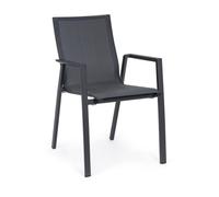 Fauteuil de jardin empilable Bizzotto Krion - Anthracite