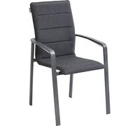 Hespéride Fauteuil repas extérieur Diese, empilable, aluminium traité époxy, Anthracite