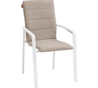 Fauteuil de jardin empilable DIESE Badiane Blanc Aluminium traité époxy, Texaline Hespéride