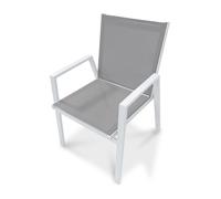 Fauteuil de jardin empilable en aluminium - Blanc - FLORIDE