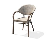Fauteuil de jardin empilable en aluminium et textilène