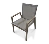 Fauteuil de jardin empilable en aluminium quartz