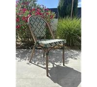 Fauteuil de jardin empilable en aluminium - Vert - BISTRO