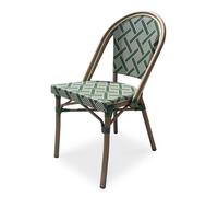 Fauteuil de jardin empilable en aluminium - Vert - BISTRO