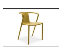 Fauteuil de jardin empilable en polypropylène - jaune moutarde