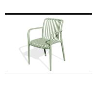 Fauteuil de jardin empilable en polypropylène - vert olive