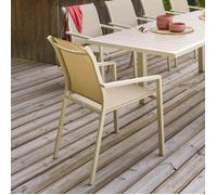 Fauteuil de jardin Essentia aluminium et polyester beige H.88 cm