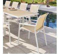 Fauteuil de jardin Essentia lin et blanc Hespéride