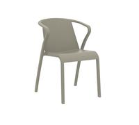 Fauteuil de jardin empilable FADO en polypropylène renforcé avec fibre de verre - TAUPE