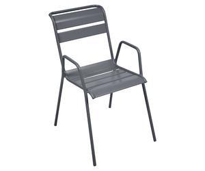 Fauteuil de jardin empilable FERMOB Monceau - Carbone