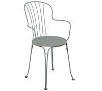 Fauteuil de jardin empilable FERMOB Opéra + - Gris Lapilli
