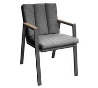 Fauteuil de jardin empilable Océo Leather - Graphite