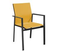 Fauteuil de jardin empilable aluminium et toile - Delia