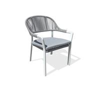 Fauteuil de jardin en aluminium - Blanc - ABELLA