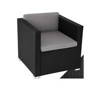 Fauteuil de jardin en rotin résistant idéal à combiner noir