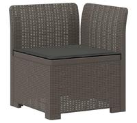 Fauteuil de jardin individuel avec coussin en polypropylène aspect rotin | Résistant à l'eau et au soleil, couleur vibrante, montage avec tournevis, usage extérieur
