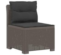 Fauteuil de jardin individuel en polypropylène aspect rotin avec coussins | Résistant à l'eau et aux UV, montage facile entre deux personnes, coussins rotatifs, entretien avec chiffon doux et housse