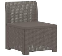 Fauteuil de jardin individuel gris clair aspect rotin polypropylène | Meuble d'extérieur moderne, coussins rotatifs, montage entre deux, nettoyage avec chiffon doux, housse imperméable en option