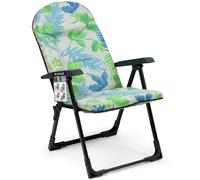 Fauteuil de jardin KADAX avec dossier réglable, vert/bleu