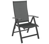 Fauteuil de jardin multipositions PROLOISIRS Élégance - Graphite / Noir Mat